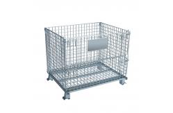 China Powder Coating 2000KGS Capacity 0.22M3 Folding Wire Mesh Container supplier