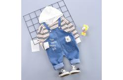 China 120cm 47.2in Childrens Denim Overalls  Two Piece Spring And Autumn Sets supplier
