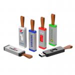 ODM Leather Usb Flash Drive Print Logo 4G 20MB/S Reading Speed for sale