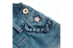 China Baby Girl Embroidery Denim Dungaree Shorts With Adjustable Strap Spring Summer supplier