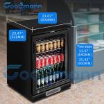 Double Layer Backbar Cooler Wire Tube Condenser Glass Display Fridge for sale
