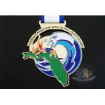 Customized Taekwondo Or wrestling Metal Award Medals with Sublimated Ribbon for sale