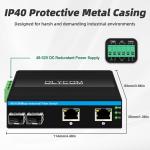 4 Port PoE Switch Industrial Gigabit Network 15.4W 30W 60W Mini Unmanaged DC48V CE