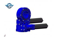China Blue SDE3 Dual Axis Slew Drive For Solar Tracker With Enclosed Housing supplier
