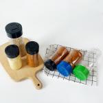 Transparent PET Plastic Kitchen Powder Spice Seasoning Shaker Container Jar for sale
