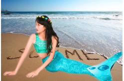 China 3D Scales Printed Ladies Mermaid Tail , Adult Mermaid Tail With Monofin supplier