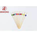 Disposable Colorful Flower 12CM Beaded Toothpicks for sale
