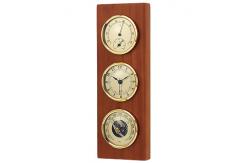 China Wooden Frame Barometer Temp Humidity Monitor 262g Weight Hanging Style supplier