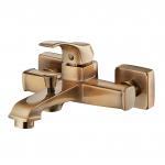 2 Spout  Antique Brass Bath Mixer Taps Bathroom Shower Tub Faucet for sale