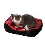 Short Plush Indoor Pet Sleeping Beds / ODM Large Square Dog Bed With Sides for sale