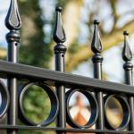 Wholesale 6ftx8ft garden black picket fence Wrought Iron Fence for sale