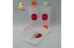 China k transparent spouted pouches packaging for fruit juice / milk supplier