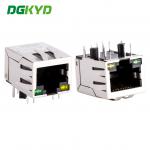 PCB Network RJ45 Modular Jack With Filter , LED Tab Down Side Entry  Ethernet Socket RJ45 Network Interface 100Mbps Connector KRJ-1012GYENL for sale