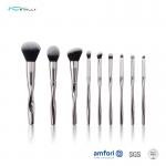 BSCI Metal Handle Nylon Hair Cosmetic Brushes Set 9pcs for sale