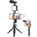 China ODM Multifunctional Live Stream Holder Mobile Phone Tripod Mount With LED Light for sale