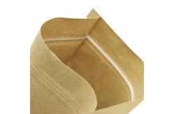 China Resealable PE Kraft Paper Standup Pouch Bags Custom Printed With Window supplier