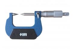 China KM 0-25mm Point Micrometer With Carbide-tipped Measuring Face supplier