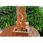 Geometric Decorative Corten Steel Water Feature Large Size For Yard / Garden for sale