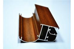 China Structural Powder Coating Wood Grain Aluminium Door Frames 6063 / 6005 T5 supplier