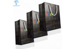 China Offset Printing Black Paper Gift Bags With Handles Eco Friendly supplier