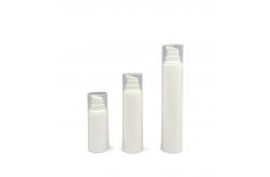 China Round Snap On Airless Pump Bottle Silk Screening 50ml For Cream supplier