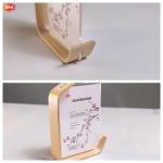 Decorative L Shape Acrylic Photo Picture Frame with Wood Base Dried Flowers Display for sale