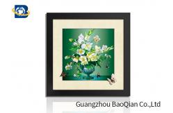 China Flower Pattern 5D Pictures 40x40cm Framed Bedroom Wall Image SGS Certificated supplier