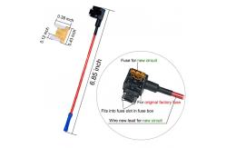 China Low Profile Piggy Back Mini Blade Fuse Holder PA66 ATT Dual Circuits 24V supplier