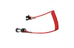 China Extendable Coiled Security Tethers Strap Lanyard Rope Key Holder / Plastic Snap Hook supplier