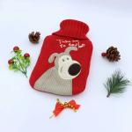 Christmas Gift 1000ml Rubber Water Bag With Cover for sale