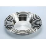 Silver Plated 20cm 34cm Stainless Steel Camping Plates Set