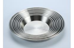 China Silver Plated 20cm 34cm Stainless Steel Camping Plates Set supplier