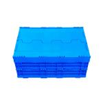 600*400*278 mm Solid Bottom Attached Covers Plastic Collapsible Crates