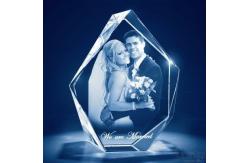 China 3D laser CRYSTAL/crystal photo frame/laser engraving photo frame supplier