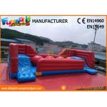 Commercial 0.55 MM PVC Tarpaulin Inflatable Obstacle Course With Slide for sale