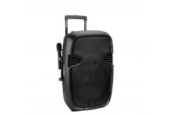 China Active Speaker System  DJ trolley battery  with VHF Wireless Microphones supplier