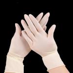 Touch Screen Design laboratory latex gloves EN455  white disposable gloves for sale