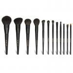 Black Eco Synthetic Hair Cosmetic Makeup Brush Set Women Beauty Kits for sale