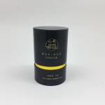 Cosmetic Cream Cylinder Paper Tube For Tea Black Gold Round Paper Boxes CMYK Printing for sale