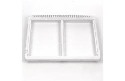 China Refridgerator crisper pan cover with tempered glass, white plastic profile supplier