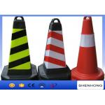 Safety Overhead Line Construction Tools Red PVC Traffic Cones With Reflective Tape for sale