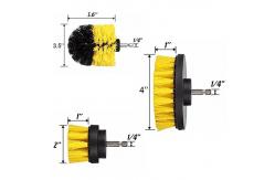 China 225g Yellow Colour Drill Scrubber Brush Attachment Scrubber Cleaning Kit 9cm supplier