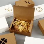 Customized fast food fried chicken eco-friendly recyclable burger box takeaway food box