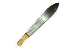 China 1.8mm Wooden Handle Modern Sugar Cane Knife OEM Silver Blade High Carbon supplier
