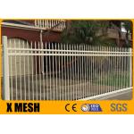 Galvanized Coated Security Metal Fencing 96'' Wrought Iron Steel Fence for sale