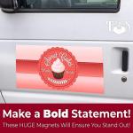 Self Adhesive Custom Car Magnetic Bumper Stickers Flexible Magnet Material