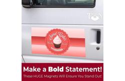 China Self Adhesive Custom Car Magnetic Bumper Stickers Flexible Magnet Material supplier