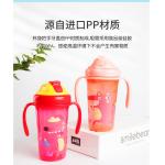 (NEW)  300ml PP Baby Straw Cup with double handle for sale