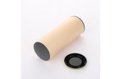 China Gold Stamping Paper Composite Cans Custom Cylinder Round Tube Packaging With Lid supplier