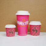Customized compostable coffee cups disposable coffee paper takeaway paper cups with lids for sale